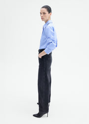 Fitted Shirt in Cotton Poplin - Blue - CO Collections